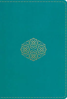ESV Large Print Compact Bible (TruTone, Teal, Bouquet Design) by Crossway Books