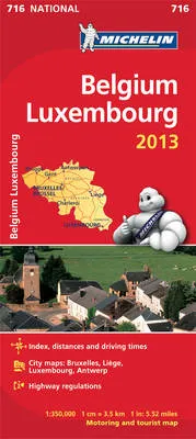 Belgium & Luxembourg 2013 National Map 716 (Michelin Nationa by