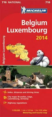 Belgium & Luxembourg 2014 National Map 716 by Michelin