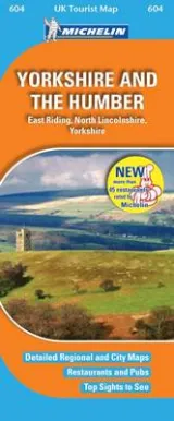 Yorkshire and the Humber. Michelin UK Tourist Map 604 by 