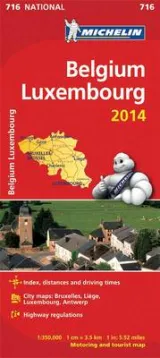 Belgium & Luxembourg 2014 National Map 716 by Michelin